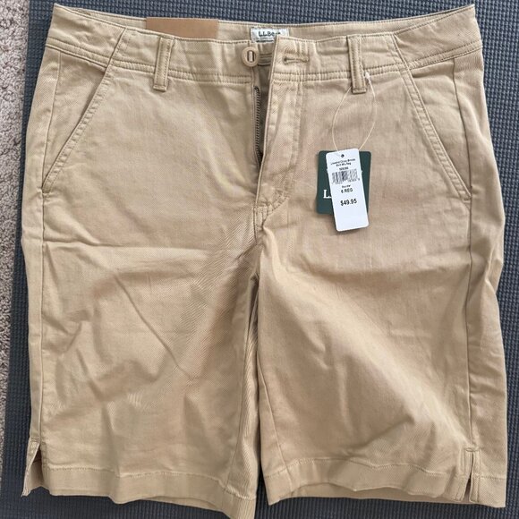 L.L. Bean Chino Shorts, Color Boulder, Women's size 6 - Picture 1 of 3